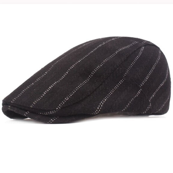 SikaFu Berets Men Ivy Newsboy Flat Cap Autumn Winter Hat Male Vintage Striped Beret Cap Hats for Men Artist Painter Hat Men Caps