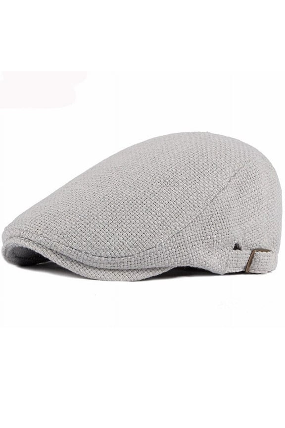 Berets Men Women Cap Hat Spring Autumn Adjustable Ivy Newsboy Flat Cap Linen Artist Painter Beret Hat Men Women Beret Cap