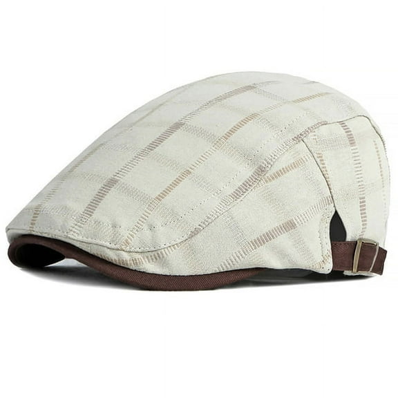 SikaFu Berets Men Women Cap Spring Summer Hat Male Female Beret Cap Adjust Plaid Artist Painter Beret Hat Ivy Newsboy Flat Caps