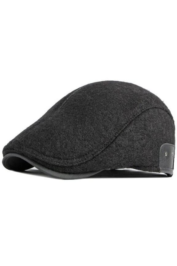 Berets Mens Caps Vintage Wool Beret Hats Retro Ivy Newsboy Flat Caps Thick Warm Winter Hats with Earflaps Male Beret Caps