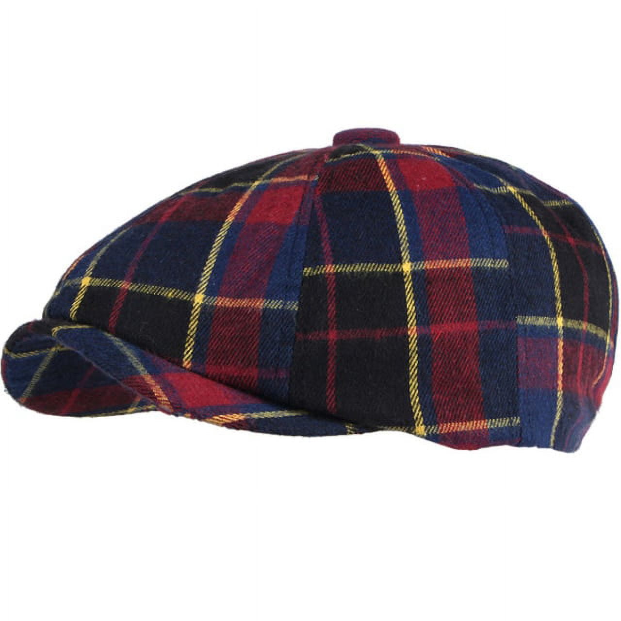 SikaFu Berets New Men Women Beret Cap Vintage Plaid Octagonal Newsboy ...