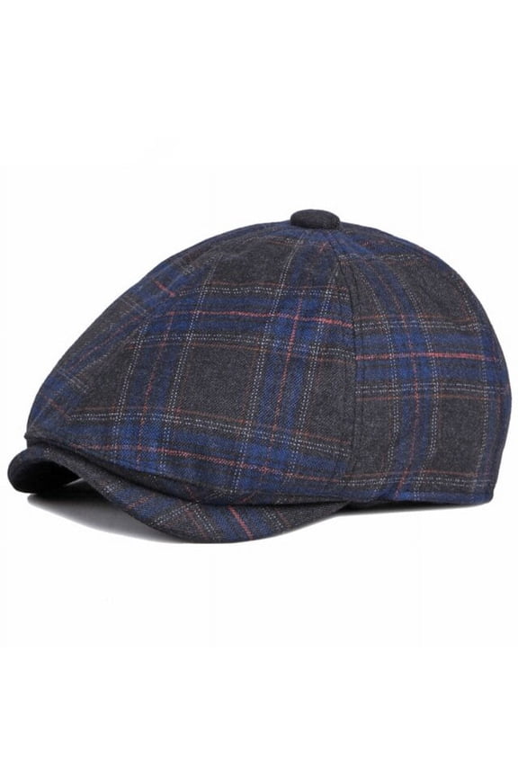 Berets Panels Octagonal Newsboy Cap Retro Plaid Artist Painter Beret Hat Ivy Flat Cap Autumn Winter Men Women Beret Cap