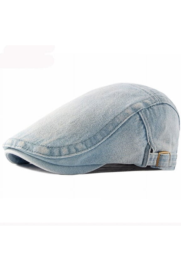 Berets Spring Autumn Men Women Cap Hat Retro Denim Beret Cap Artist Painter Beret Hat Adjustable Ivy Newsboy Flat Cap Men