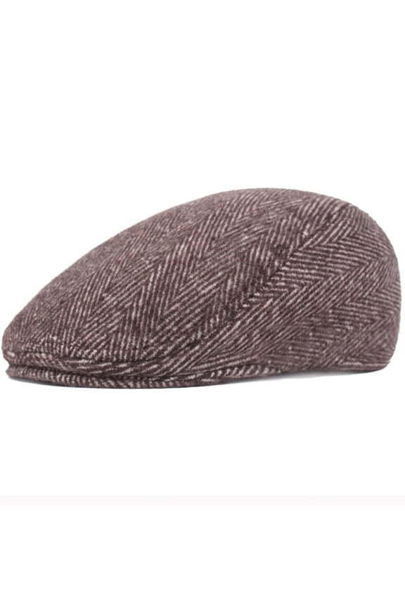 Berets Vintage Striped Wool Hat Autumn Winter Hats Men Retro Ivy Newsboy Flat Cap Male Artist Painter Hat Men Beret Cap