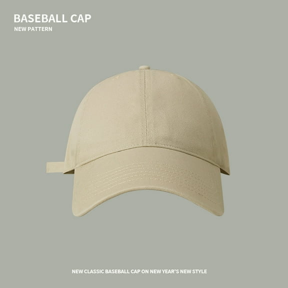 SikaFu Big Headed Soft Top Baseball Hat Men's Korean Edition Solid Color Wide Brim Versatile Sunshade Duck Tongue Hat Couple Trendy Sports Sunscreen Hat