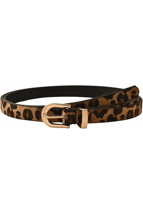 Boy's Leopard Print Belts Leather Waist Belt for Jeans