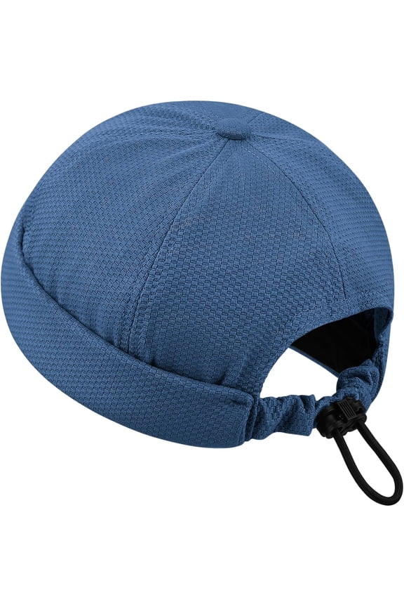 Breathable Docker Beanie Cap Brimless Sailor Fisherman Leon Hat Adjustable Landlord Hat Skullcap Running Summer Cap