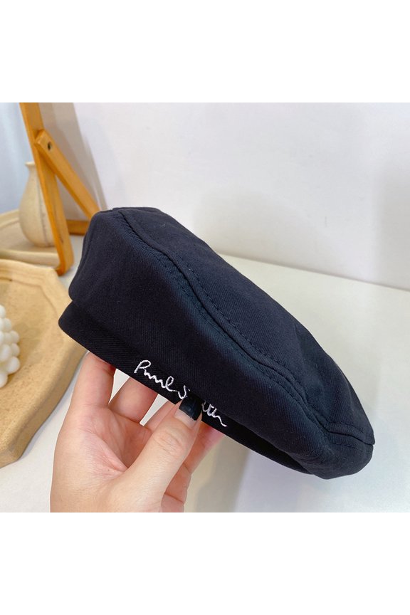 Breda Hat Female Summer Thin Air -Breathable Black Octagonal Net Red Korean Version Of Japanese British Retro Painter Hat