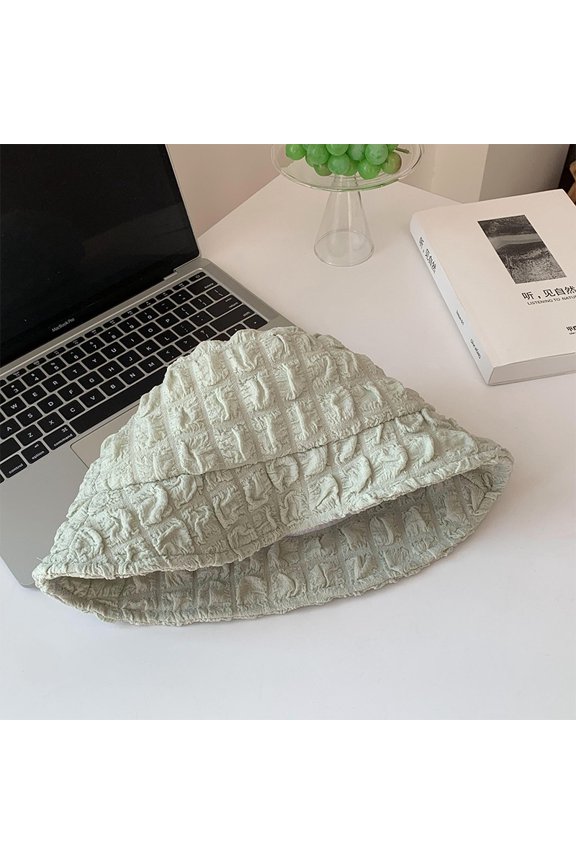 Bubbles Gauze Fisherman Hat Female Spring And Summer Thin Air Breathable Face, Face, Small Barrel Hat Korean Version Of Large Head Surrounding Face