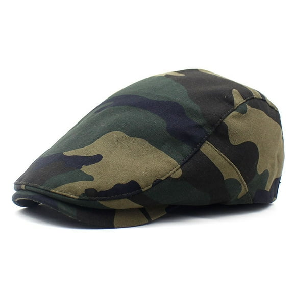 SikaFu Camouflage Printed Men's Hat Old Man Forward Hat Travel Mountaineering Peaked Duck Tongue Hat Adult Breda Hat