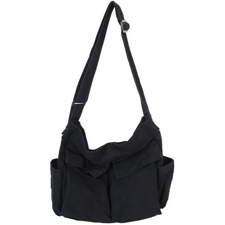 SikaFu Canvas Messenger Vintage Bag Letter Pattern Crossbody SikaFu Canvas Messenger Vintage Bag Letter Pattern Crossbody