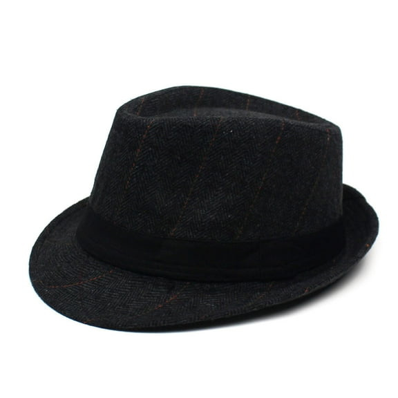 SikaFu Casual Men's Small Hat Cross -Border Jazz Hat Fashion Humanistic Character Pattern Hat Small Eaves Sun Hat Elder Hat