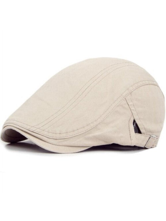Classic Mens Beret Cap Plain Cotton All Seasons Beret Hat Solid Color Gastby Cap Unisex Ivy Cap Vintage Cabbie Newsboy Cap