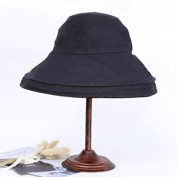 SikaFu Cotton And Linen Wind Rope Solid Color Big Eaves Fisherman Hat Female Casual Versatile Summer Sun Hat Can Fold The Pot
