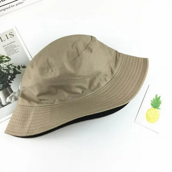 SikaFu Cotton Double Sided Solid Color Bucket Hat Fisherman Hat Outdoor Travel Hat Sun Cap Hats for Men and Women 182