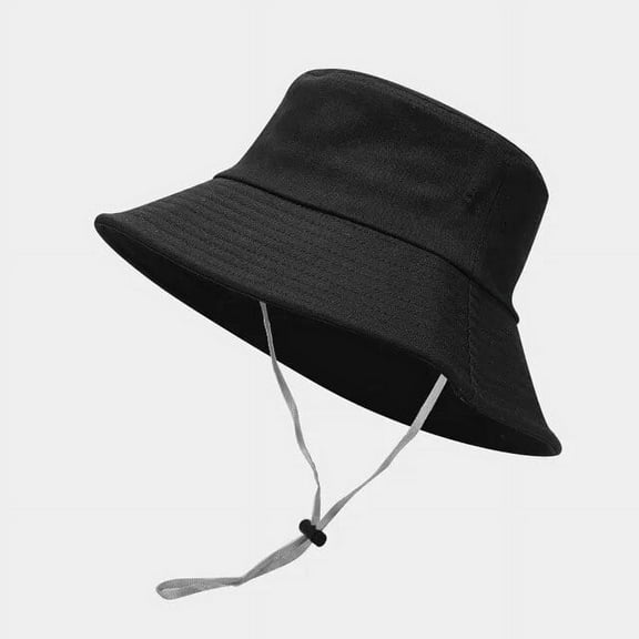 SikaFu Cotton Solid Color Bucket Hat Fisherman Hat Outdoor Travel Sun Cap For Men And Women 188