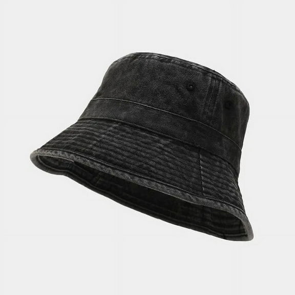 SikaFu Cotton Solid Color Bucket Hat Fisherman Hat Outdoor Travel Sun Cap For Men And Women 192