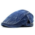 thumbnail image 1 of SikaFu Cotton Washed Denim Breda Hat Men's Front Hat European And American Cross -Border Denim Hood, 1 of 7