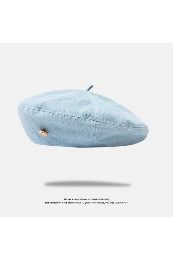 Cowboy Beret Children's Spring And Autumn Korean Edition Versatile Face Show Little Bud Painter Hat Japanese Literary Newspaper Boy Hat Trend