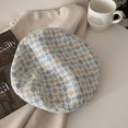 thumbnail image 1 of SikaFu Cute Plaid Berets Hats For Women Spring Vintage French Artist Painter Hat Autumn Beanies Hat For Femme Girl Octagonal Beret Caps, 1 of 6