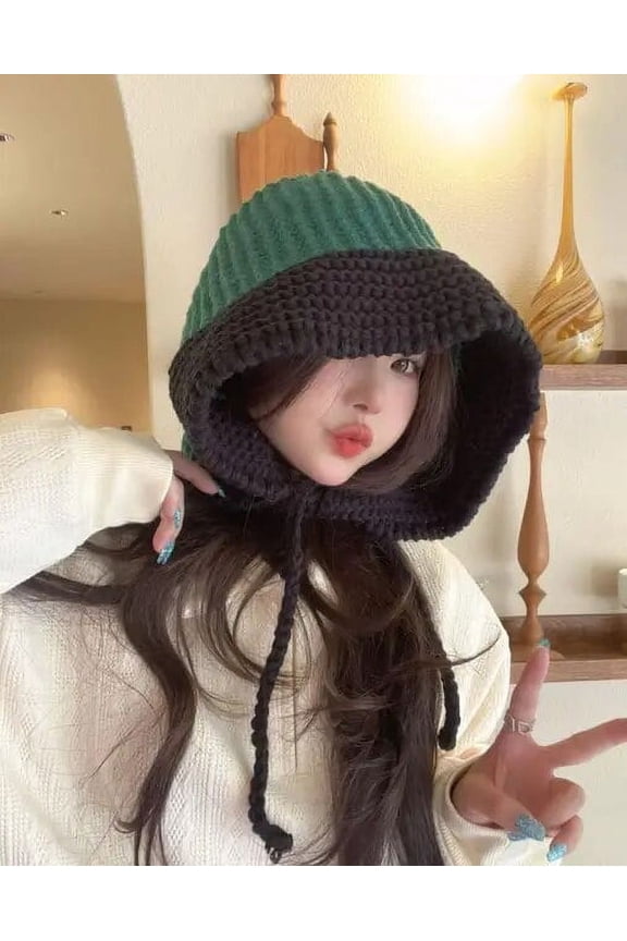Dual-use Beanies Hats For Women&Men Winter Warm Windproof Scarf Cold Cap Balaclava Outdoor Knitted Shawl Skullies Caps Bonnet