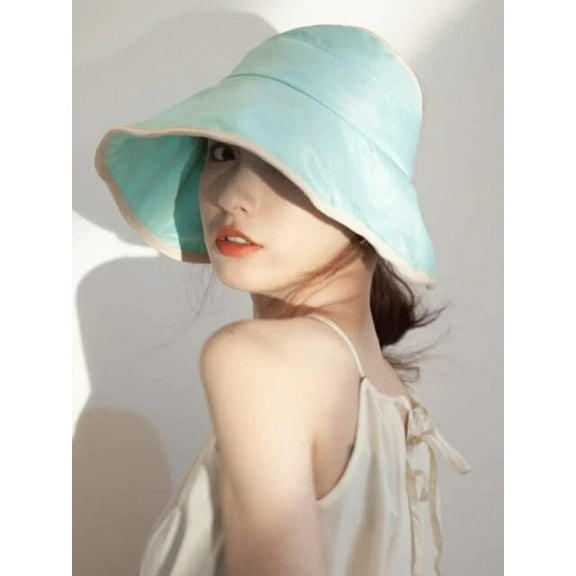 SikaFu Empty Top Sun Hats For Women Summer UV Protection Wide Brim Sunscreen Cap Outdoor Beach Sunshade Hat Lady Femme Visor Caps Gorro