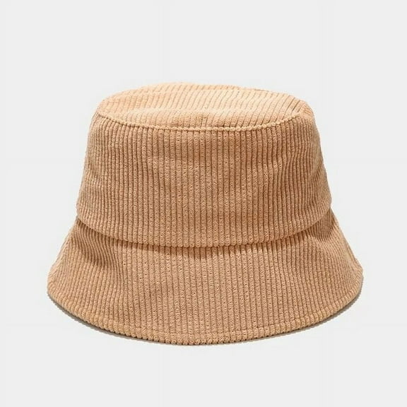 SikaFu Fall Winter Classic Corduroy Bucket Hat Outdoor Panama Harajuku Fishing Bucket Hats for Female Male Unisex Casual Cap Gorras