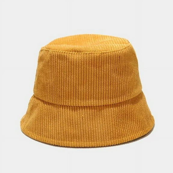SikaFu Fall Winter Classic Corduroy Bucket Hat Outdoor Panama Harajuku Fishing Bucket Hats for Female Male Unisex Casual Cap Gorras