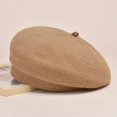 thumbnail image 1 of SikaFu Fashion Women Knitted Beret Hat Solid Color Womne Warm Hats Autumn Winter Painter Cap for Girls Bonnet Accessories Casual Gorros, 1 of 6