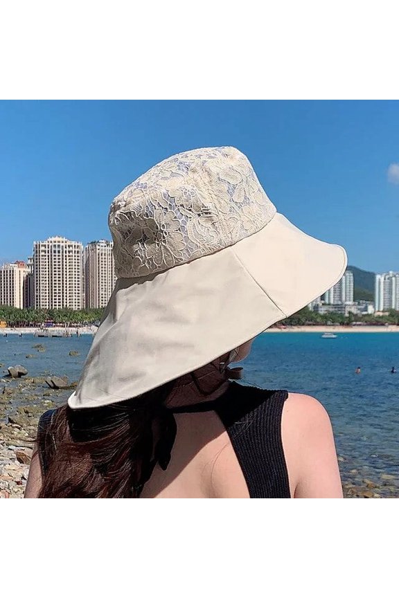 Fisherman Hat Female Summer Lace Bonnet Sun Hat Female Sun Shield Face Mask Versatile Fashion Sun Shade Hat Gorras Para Mujer
