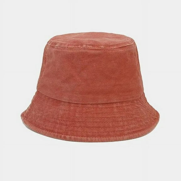 SikaFu Four Seasons Cotton Solid Bucket Hat Fisherman Hat Outdoor Travel Sun Cap Hats for Child Boy and Girl 24