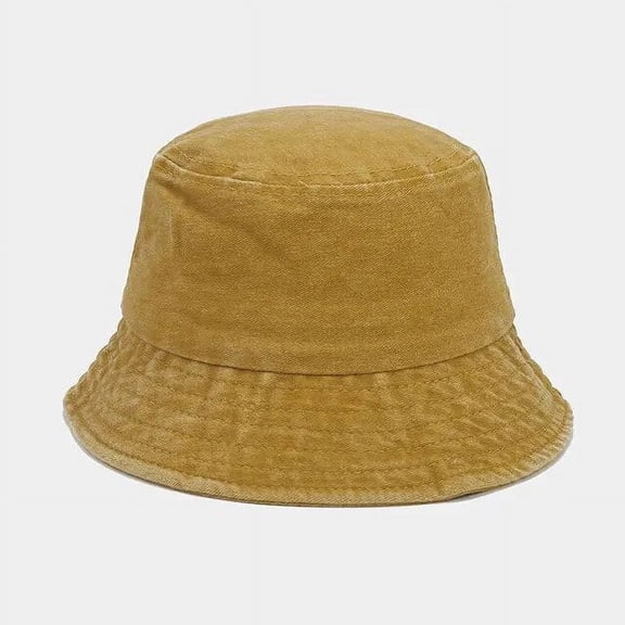 SikaFu Four Seasons Cotton Solid Bucket Hat Fisherman Hat Outdoor Travel Sun Cap Hats for Child Boy and Girl 24