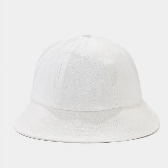 SikaFu Four Seasons Cotton Solid Bucket Hat Fisherman Hat Outdoor Travel Sun Cap for Men and Women 188