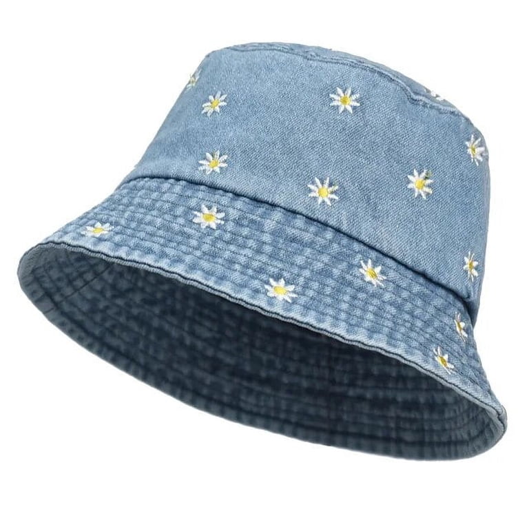 SikaFu Four Seasons Denim Flower Embroidery Bucket Hat  display picture 3