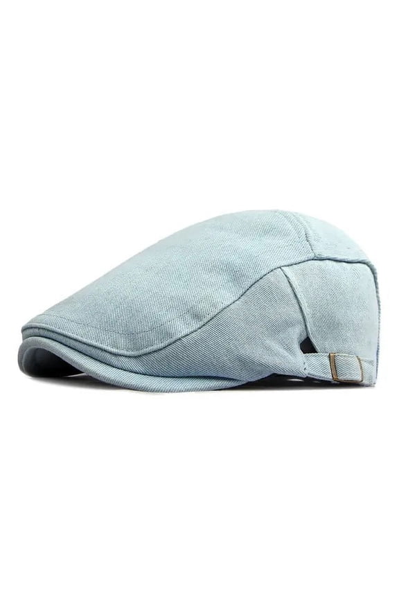Four Seasons Denim Solid Newsboy Caps Flat Peaked Cap Men and Women Painter Beret Hats 138