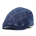 thumbnail image 1 of SikaFu Four Seasons Fashion Cotton Solid Geometric Newsboy Caps Men Flat Peaked Cap Women Painter Beret Hats 08, 1 of 6
