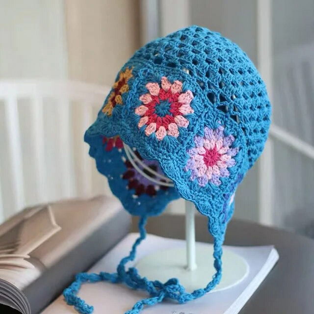 帽子 SIDE STRAP FLOWER KNIT CAP SIDE STRAP FLOWER KNIT CAP
