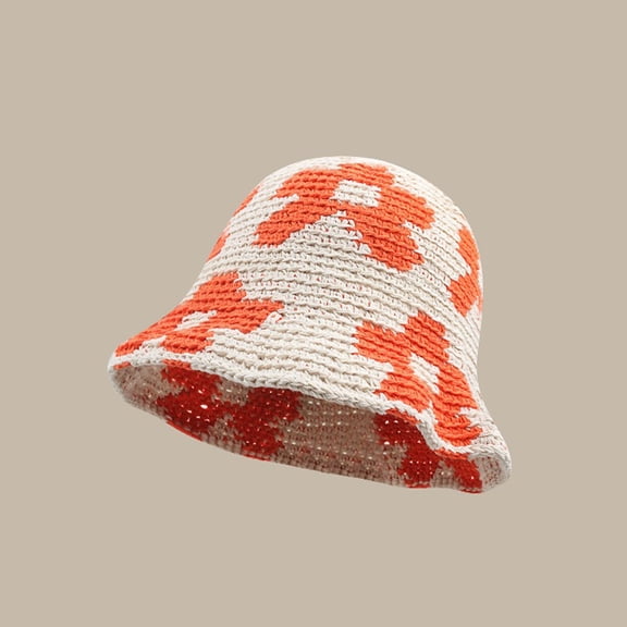 SikaFu Handmade Weaving Baotou Hat Female Spring And Autumn Thin Hollow Wool Hat Retro Literary Knit Cap