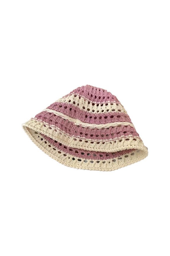 Handmade Weaving Baotou Hat Female Spring And Autumn Thin Hollow Wool Hat Retro Literary Knit Cap