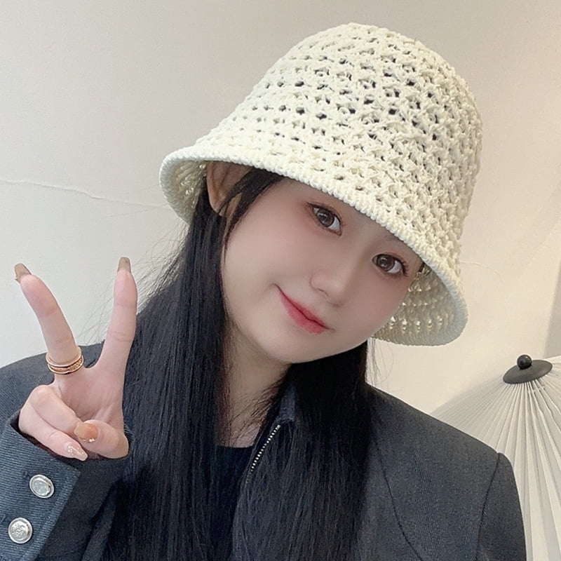 SikaFu Hat Children's Weaving Hollow Straw Hat Japanese Plain Water