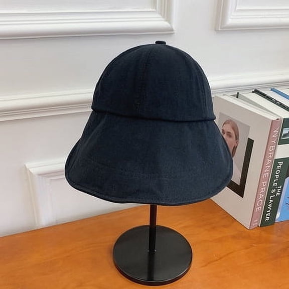 SikaFu Hat Girl Xia And Korean Version Versatile Japanese -Edged Sun Hat Sunscreen UV Sun Hat Black Knot Fisherman Hat Tide