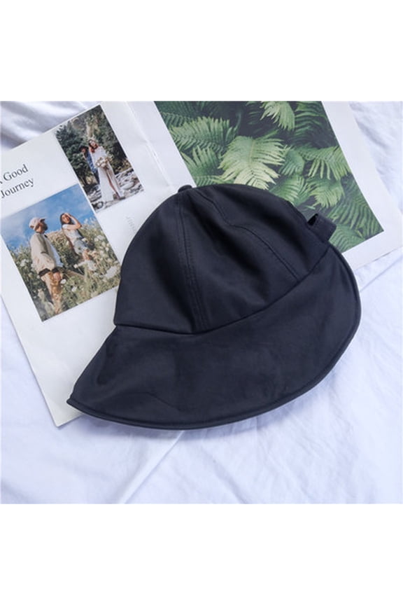 Hat, Internet Famous Fisherman Hat, Women's Korean Version, Versatile Japanese Adjustable Duckbill Hat, Sun Shading, Sun Protection, Soft Girl Round Top Basin Hat