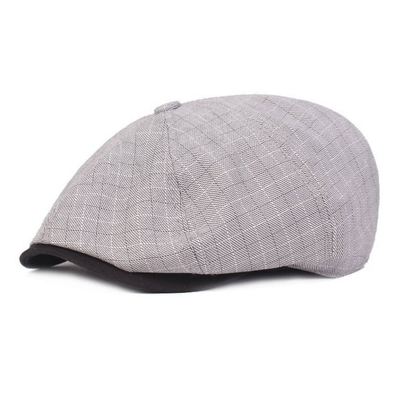 SikaFu Hat Men's Thin Solid Color Casual Peak Hat Female Breda Hat Outdoor Retro Octagonal Hat Painter Hat Forward Hat