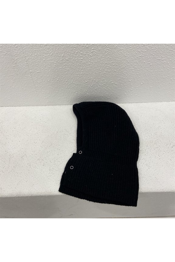 Hat Women's Autumn And Winter Knitted Ear Protection Warmth Hat Korean Version One Piece Hat Neck Woolen Riding Windproof Pullover Hat