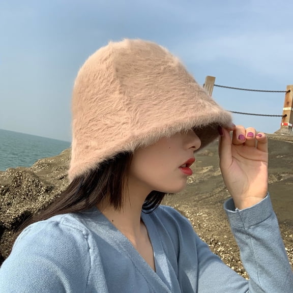 SikaFu Heart Tuku Mao Girl ~ Mei Tan Barle Hat Besides Fisherman Hat Fisherman's Korean Basin Basin Warm Hat Women's Autumn And Winter
