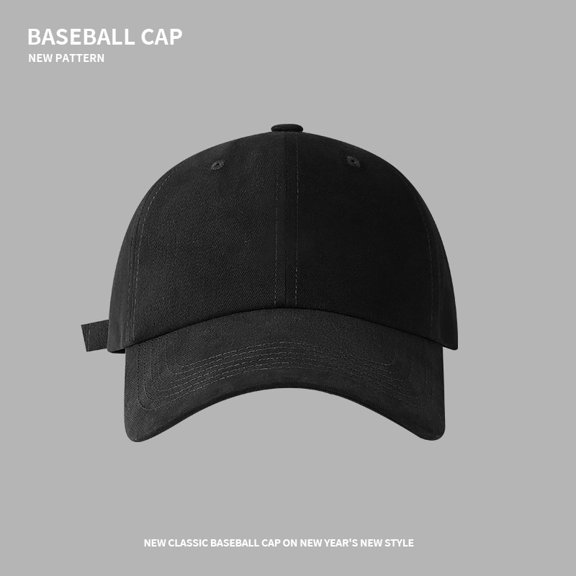 SikaFu High Quality Matte Baseball Cap Korean Version Plain And Retro Versatile Big Head Cap That Looks Small And Soft Top Duckbill Cap