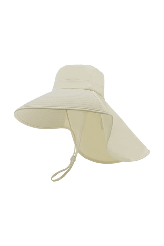 Ice Silk Big Brim Sunscreen Fisherman Hat Women's Summer Outdoor UV Protection Sun Hat Neck Protection Shawl Mountaineering Hat