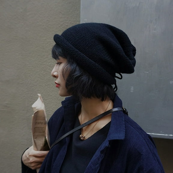 SikaFu Internet Famous Street Hat For Women In Autumn And Winter, Versatile Woolen Hat For Thin Buns, Korean Version Of Trendy Japanese Knitted Pile Hat For Men