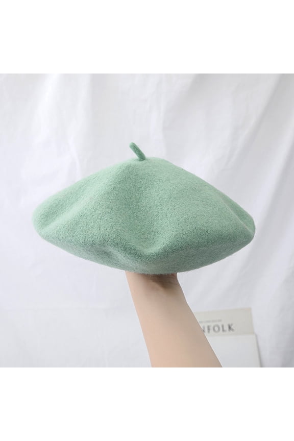 Ishihara Rimi Hat Vintage British Wool Beret Thick Japanese Painter Hat Korean Version Versatile Pumpkin Hat Girl