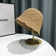 thumbnail image 1 of SikaFu Japanese Handmade Woven Bucket Hat, Women's Summer Hollow Breathable Straw Hat, Sun Shading And Sunscreen Fisherman Hat, 1 of 7